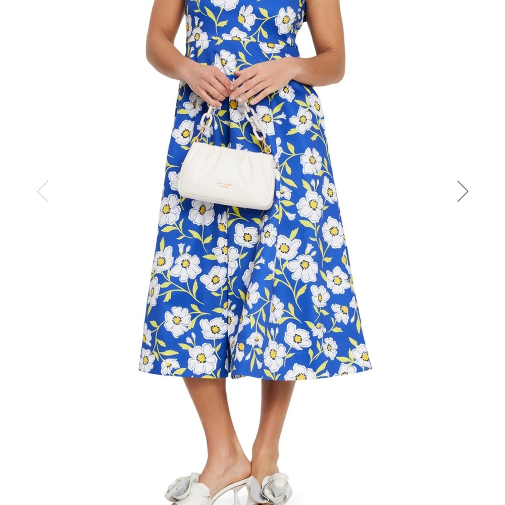 Kate Spade Blue Floral Midi Dress